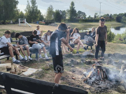 Klasa 8f w Centrum Aktywnego Wypoczynku w Borku