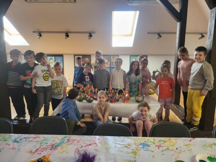 Klasa 1b na warsztatach wielkanocnych