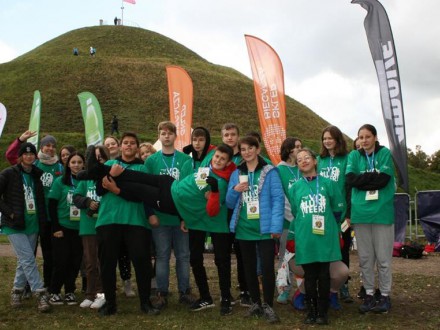 Wolontariusze na Biegu Trzech Kopców