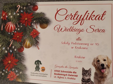 GWIAZDKA DLA ZWIERZAKA