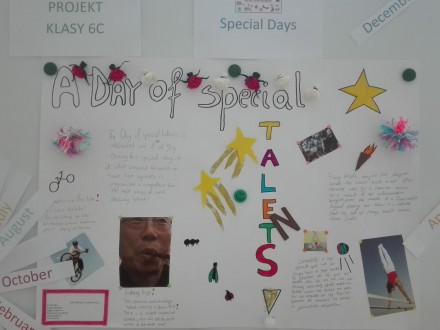 Praca metodą projektów – Special Days by class 6c