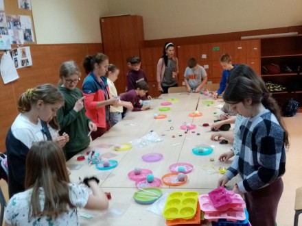 Warsztaty mydlarskie w klasie 4a