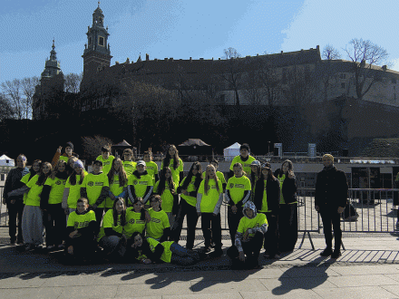 Wolontariusze SP95 podczas Półmaratonu Marzanny