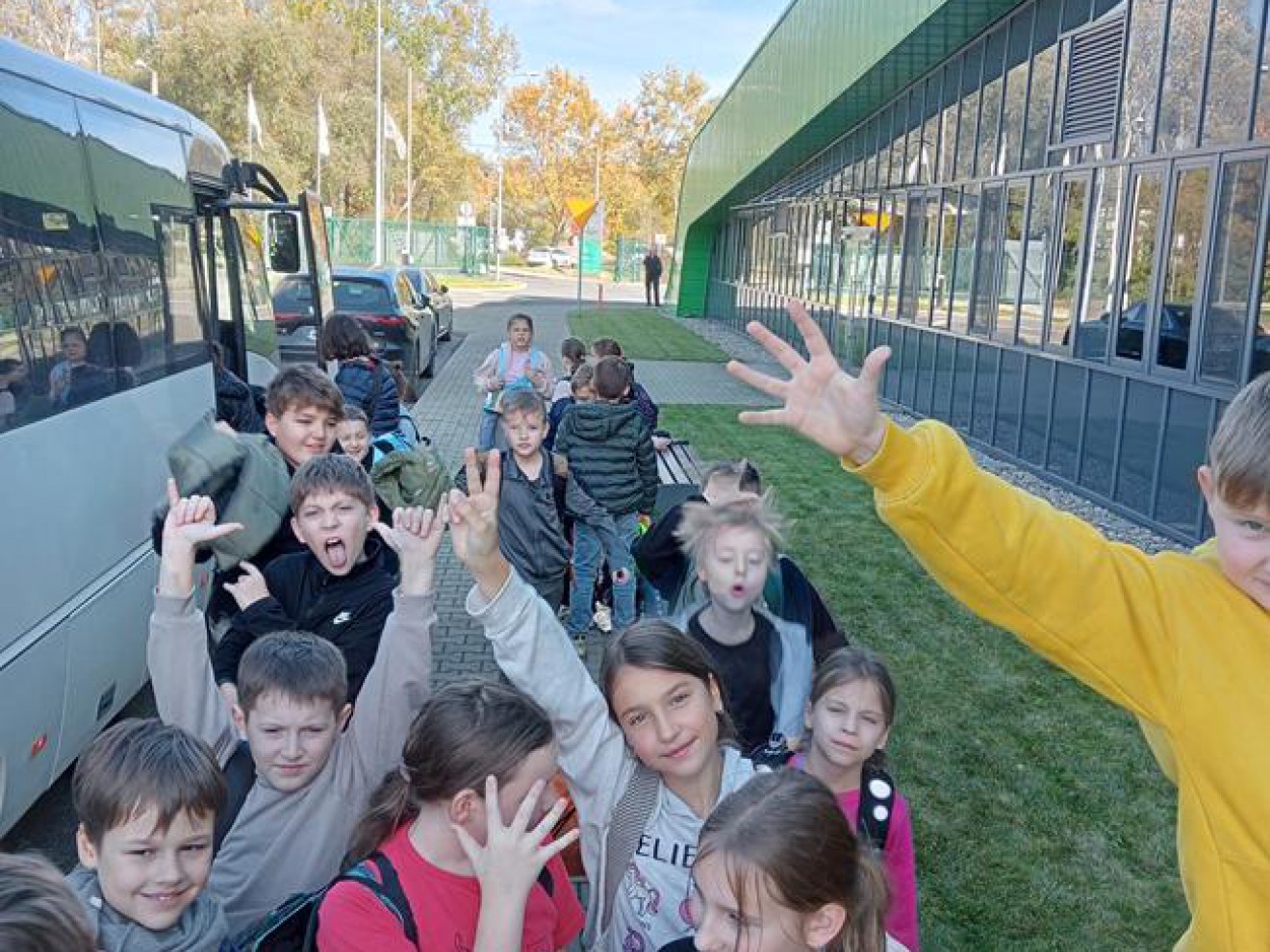 Klasa 4b w Ekospalarni Krakówa