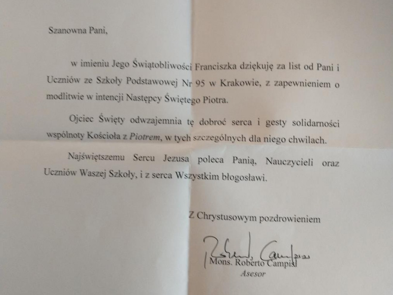 List z Watykanu