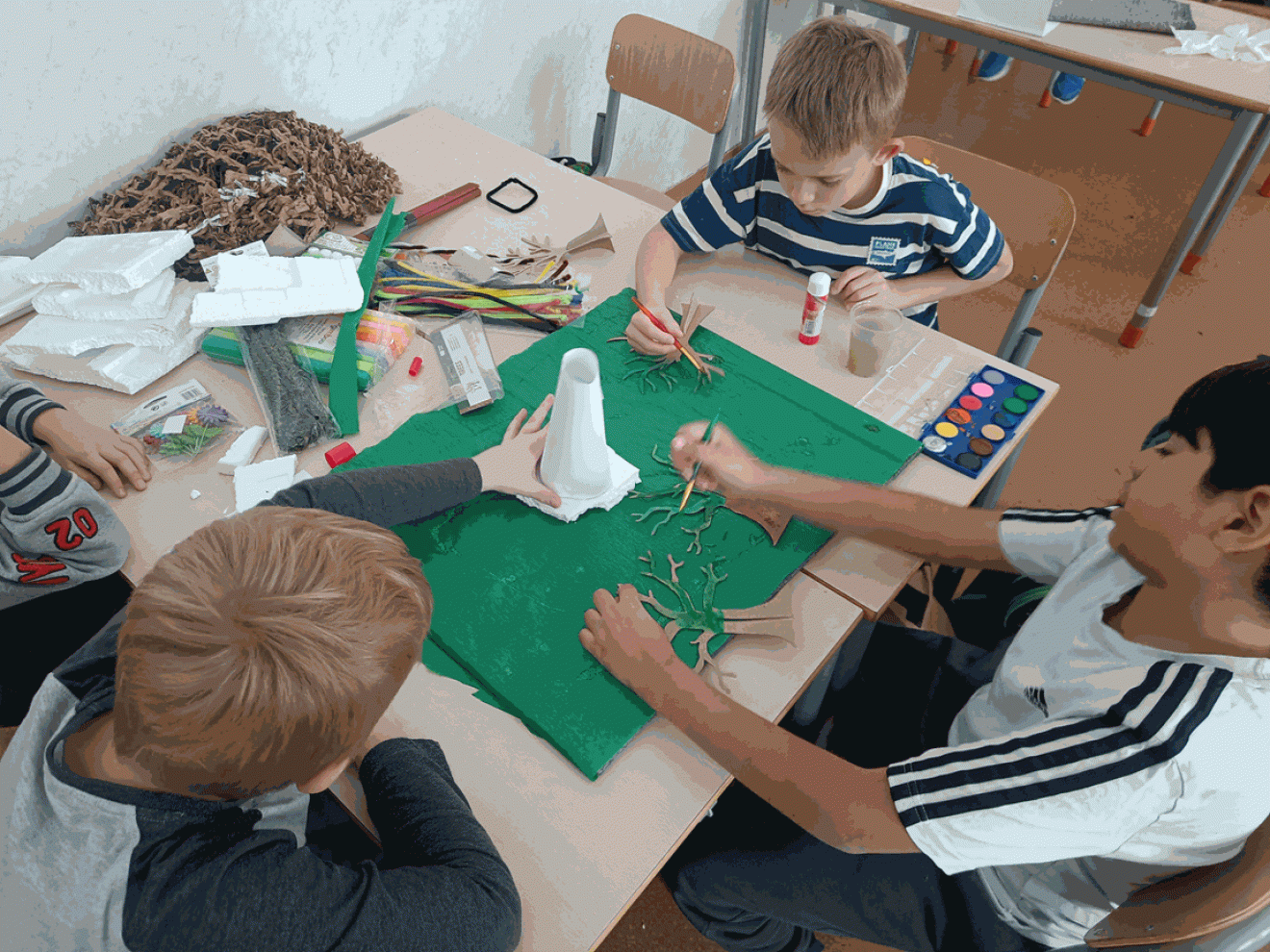 Makiety krajobrazów - zajęcia F4M w klasie 3a