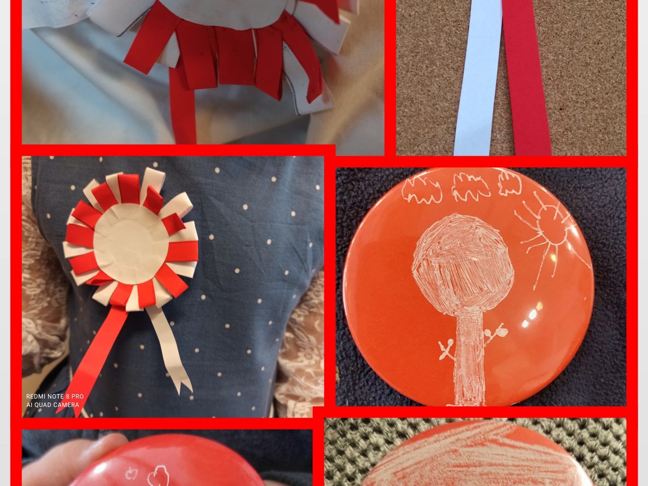 patriotyczne kotylionyy