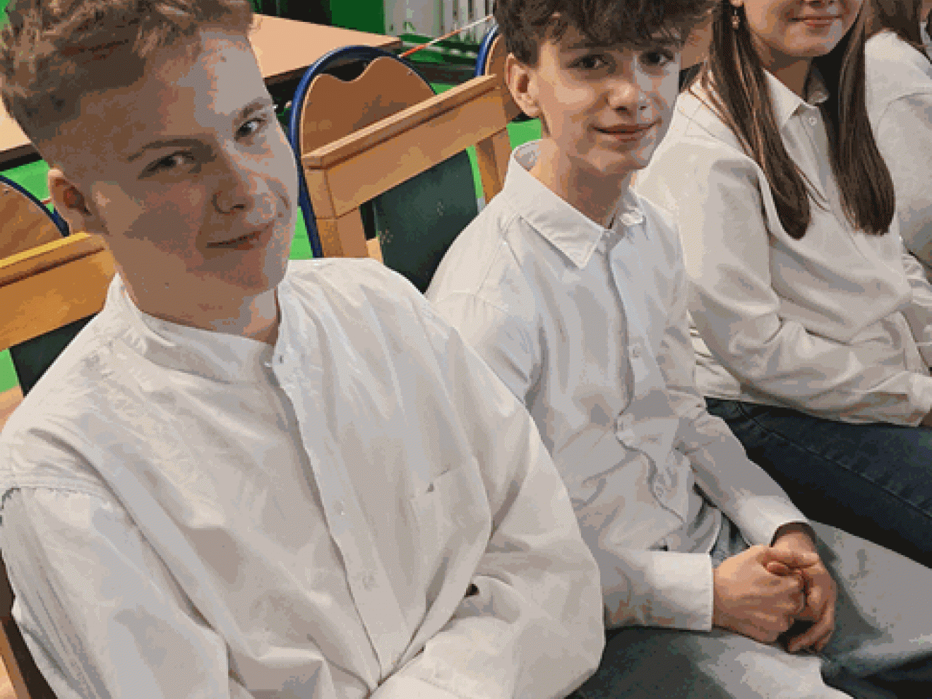 Prezydium Rady Samorządu Uczniowskiego na warsztatach filmowych