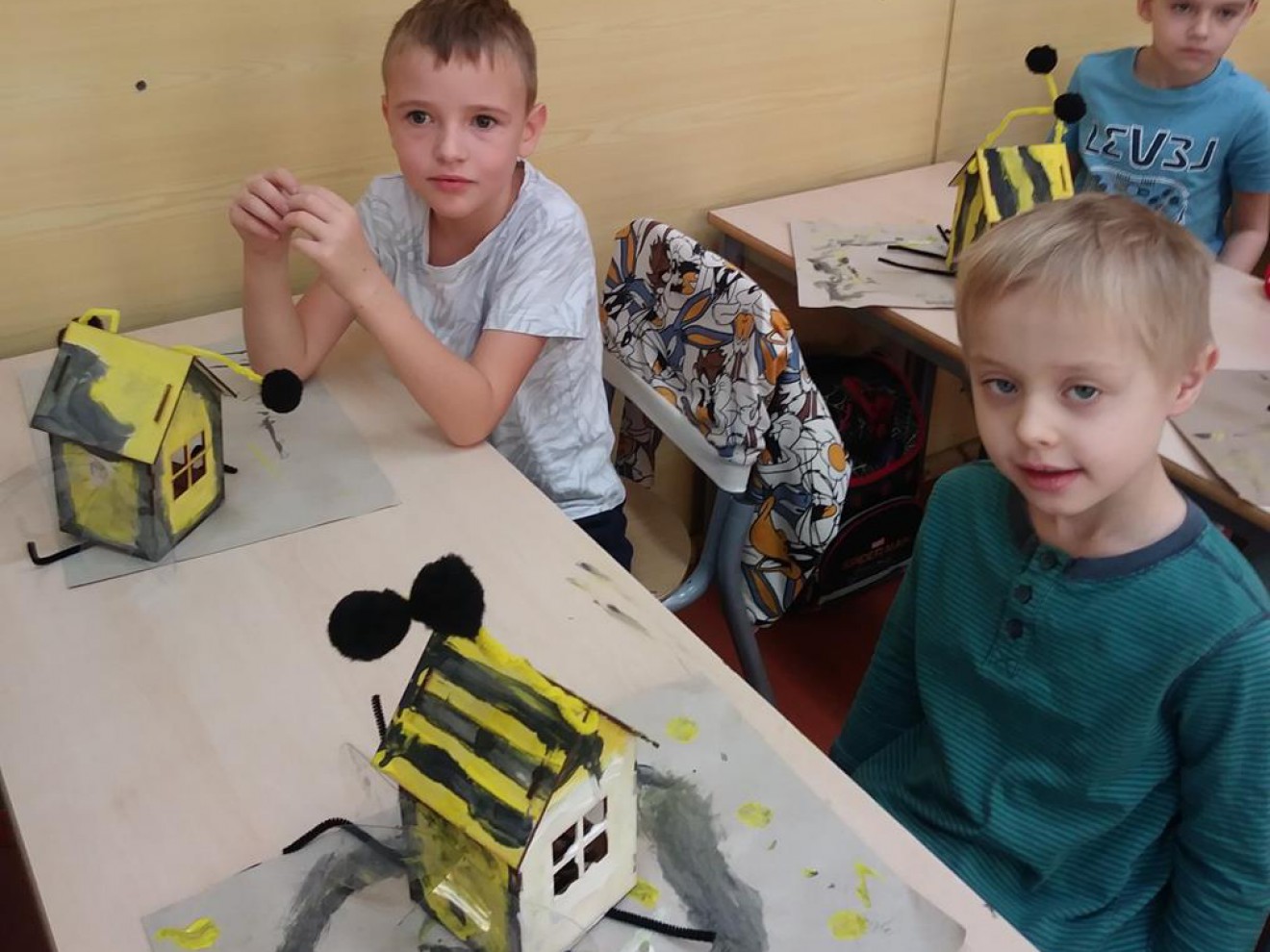 Warsztaty czytelnicze w ramach projektu edukacyjnego „Pszczoły, czułe czułki”.