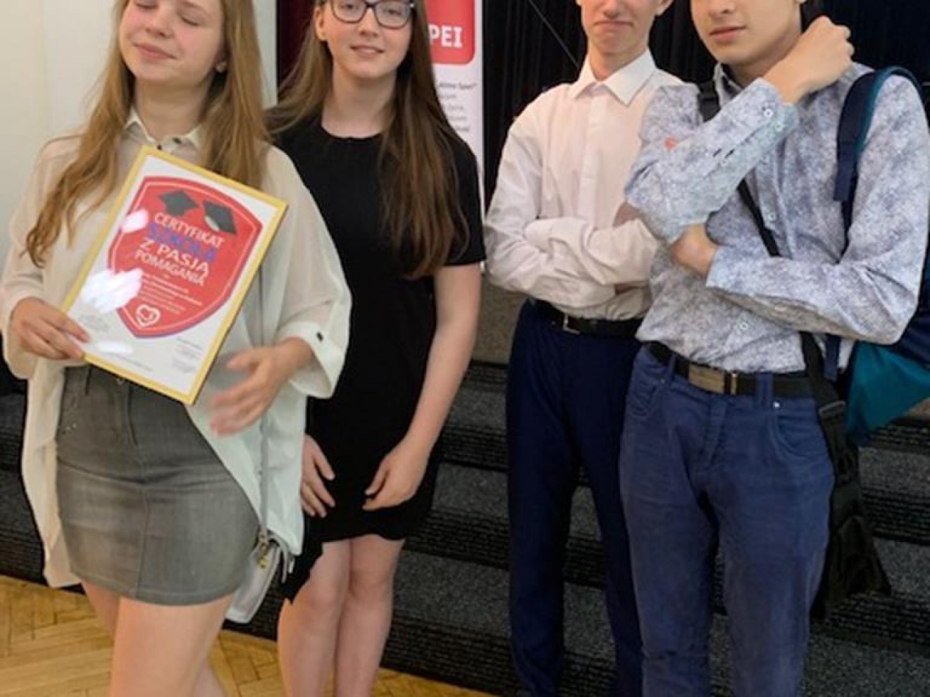 Szkoła z certyfikatem „Szkoły z pasją pomagania”